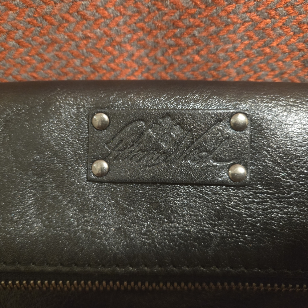 Patricia Nash Black Leather Clutch / Wristlet - Picture 3 of 13